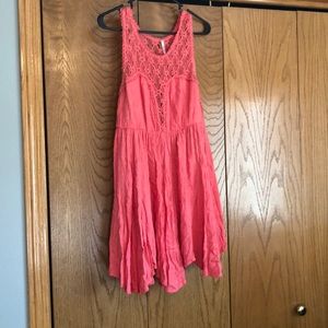 Free people lace coral dress